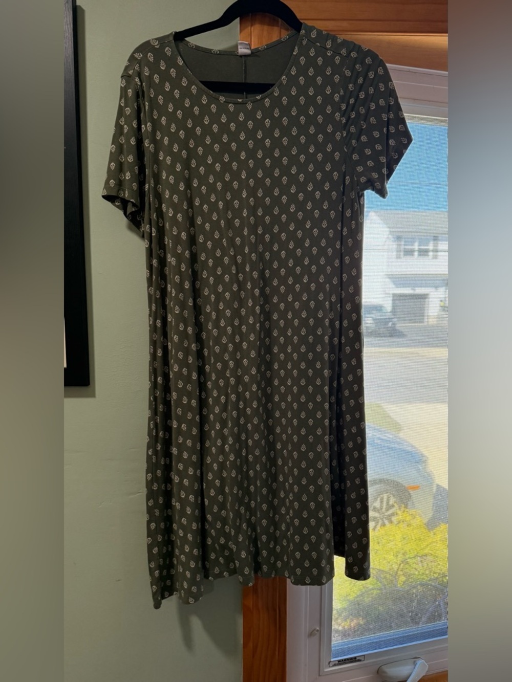 Old Navy Olive Green Swing Dress